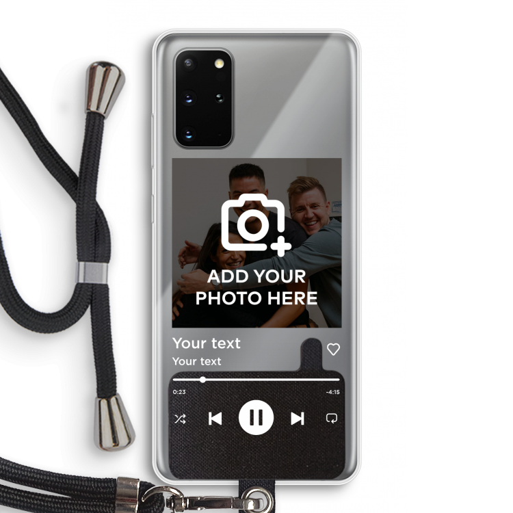 Music Player: Samsung Galaxy S20 Plus Transparant Hoesje met koord