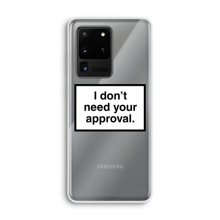 Don't need approval: Samsung Galaxy S20 Ultra Transparant Hoesje