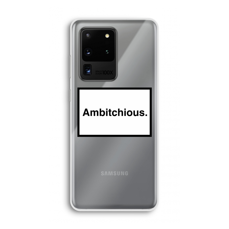 Ambitchious: Samsung Galaxy S20 Ultra Transparant Hoesje