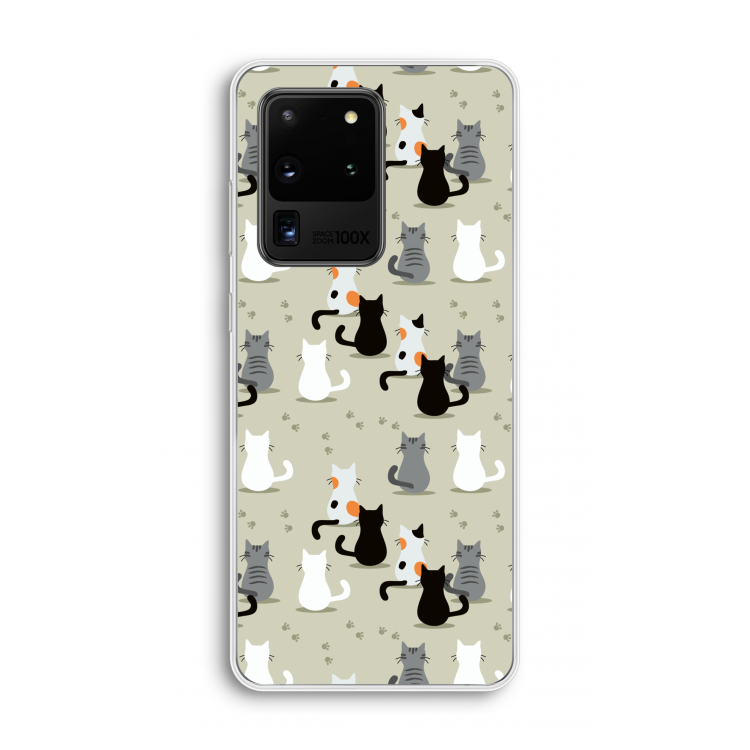 Katten: Samsung Galaxy S20 Ultra Transparant Hoesje