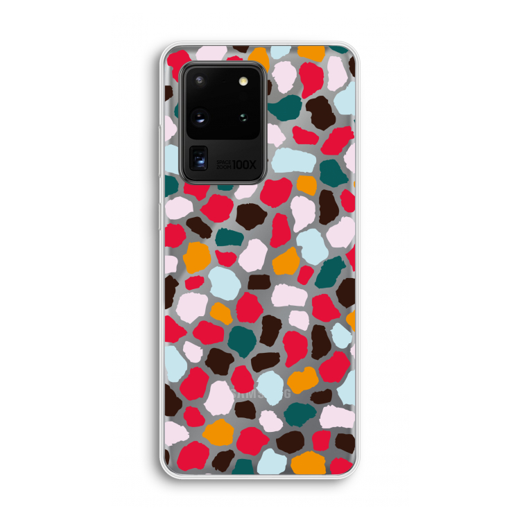 Colored Giraffe: Samsung Galaxy S20 Ultra Transparant Hoesje