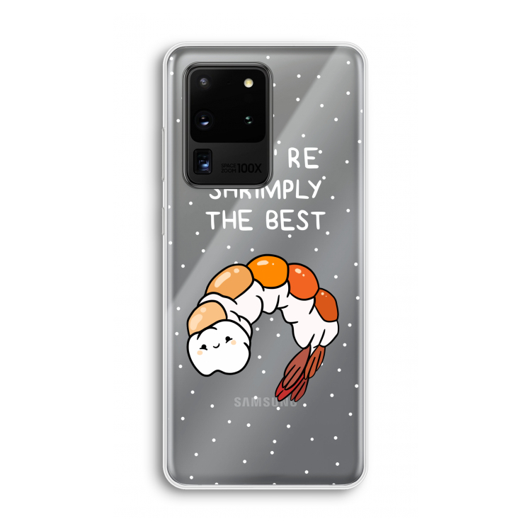 You're Shrimply The Best: Samsung Galaxy S20 Ultra Transparant Hoesje