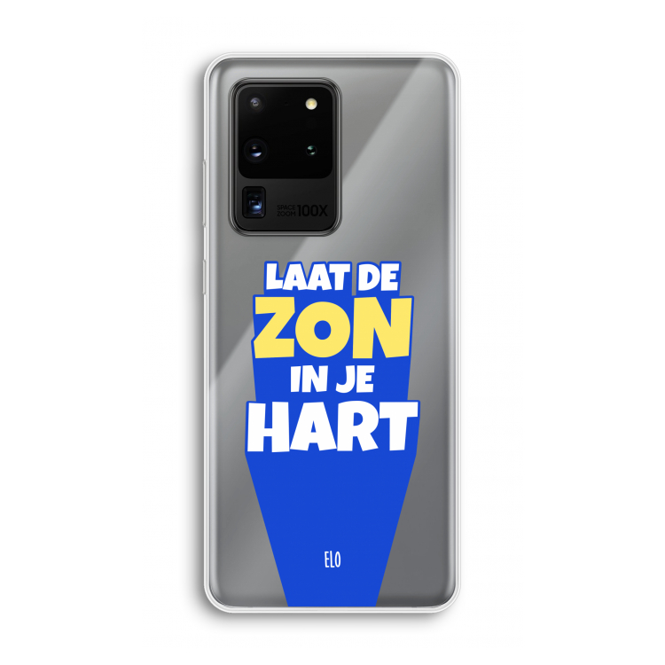 Laat de zon in je hart: Samsung Galaxy S20 Ultra Transparant Hoesje