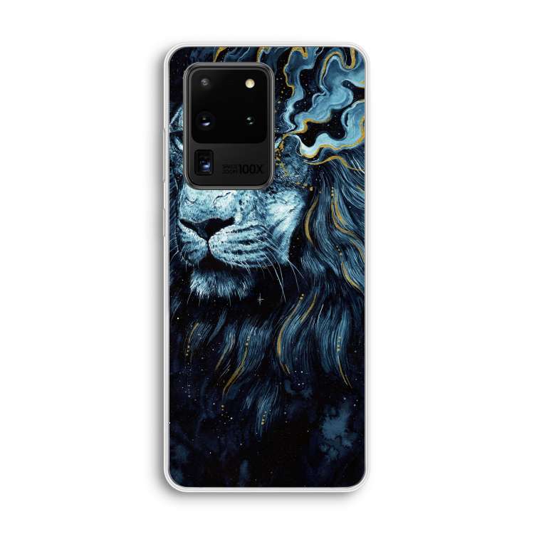Darkness Lion: Samsung Galaxy S20 Ultra Transparant Hoesje