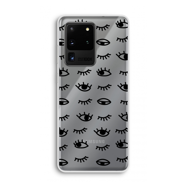 Eye pattern #2: Samsung Galaxy S20 Ultra Transparant Hoesje