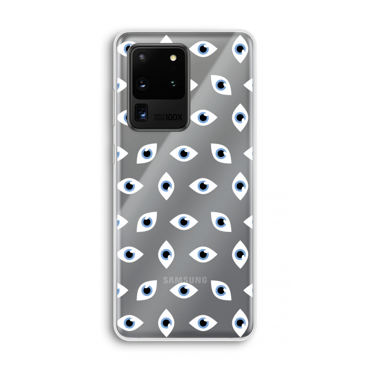 Eyes pattern: Samsung Galaxy S20 Ultra Transparant Hoesje