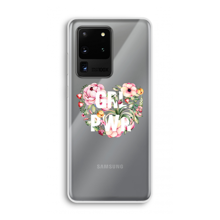 GRL PWR Flower: Samsung Galaxy S20 Ultra Transparant Hoesje