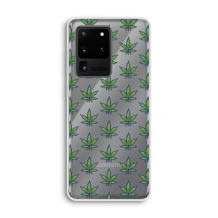 Weed: Samsung Galaxy S20 Ultra Transparant Hoesje