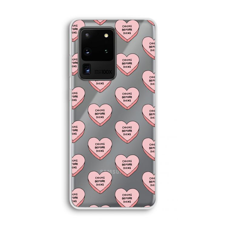 Chicks before dicks: Samsung Galaxy S20 Ultra Transparant Hoesje