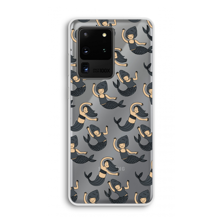 Zeemeermin: Samsung Galaxy S20 Ultra Transparant Hoesje
