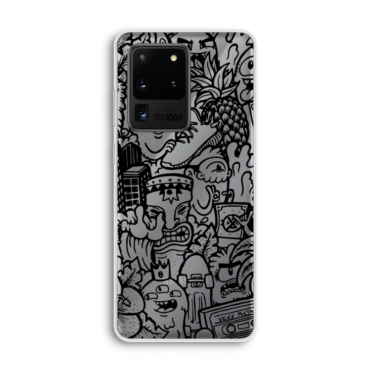 Vexx Black Mixtape: Samsung Galaxy S20 Ultra Transparant Hoesje