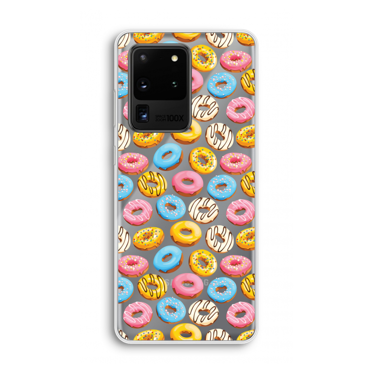 Pink donuts: Samsung Galaxy S20 Ultra Transparant Hoesje