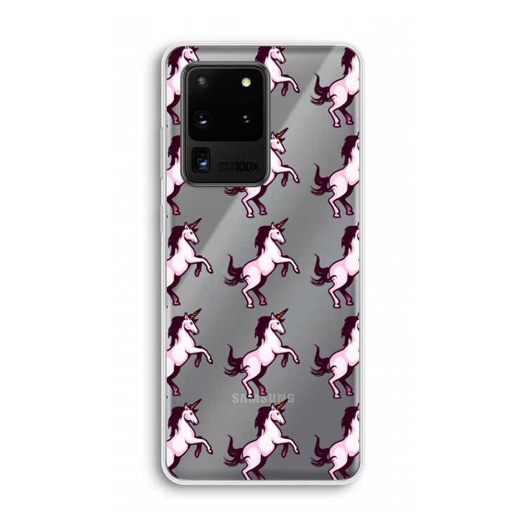 Musketon Unicorn: Samsung Galaxy S20 Ultra Transparant Hoesje