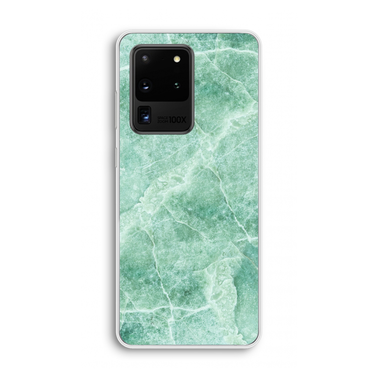 Groen marmer: Samsung Galaxy S20 Ultra Transparant Hoesje