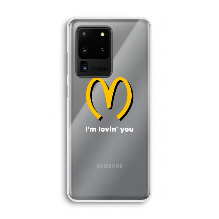 I'm lovin' you: Samsung Galaxy S20 Ultra Transparant Hoesje