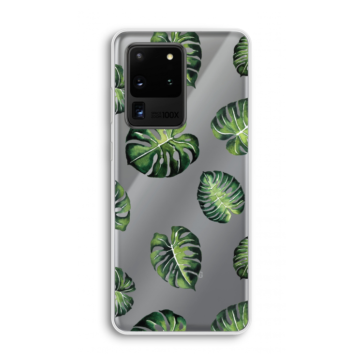 Tropische bladeren: Samsung Galaxy S20 Ultra Transparant Hoesje