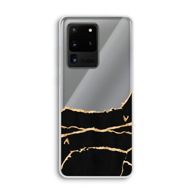 Gouden marmer: Samsung Galaxy S20 Ultra Transparant Hoesje