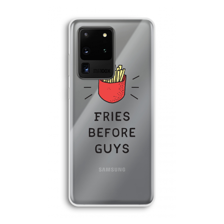 Fries before guys: Samsung Galaxy S20 Ultra Transparant Hoesje