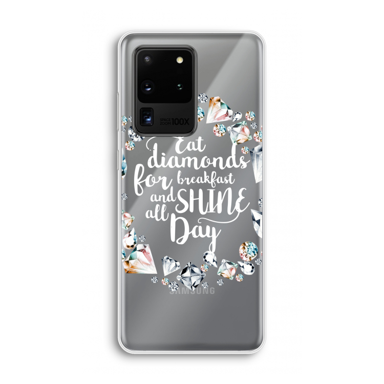 Diamonds: Samsung Galaxy S20 Ultra Transparant Hoesje