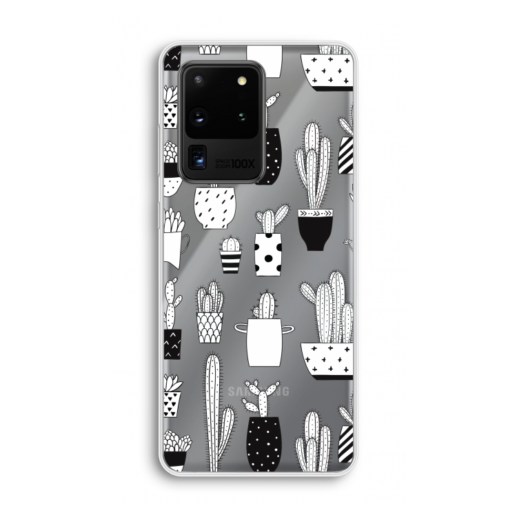 Cactusmotief: Samsung Galaxy S20 Ultra Transparant Hoesje