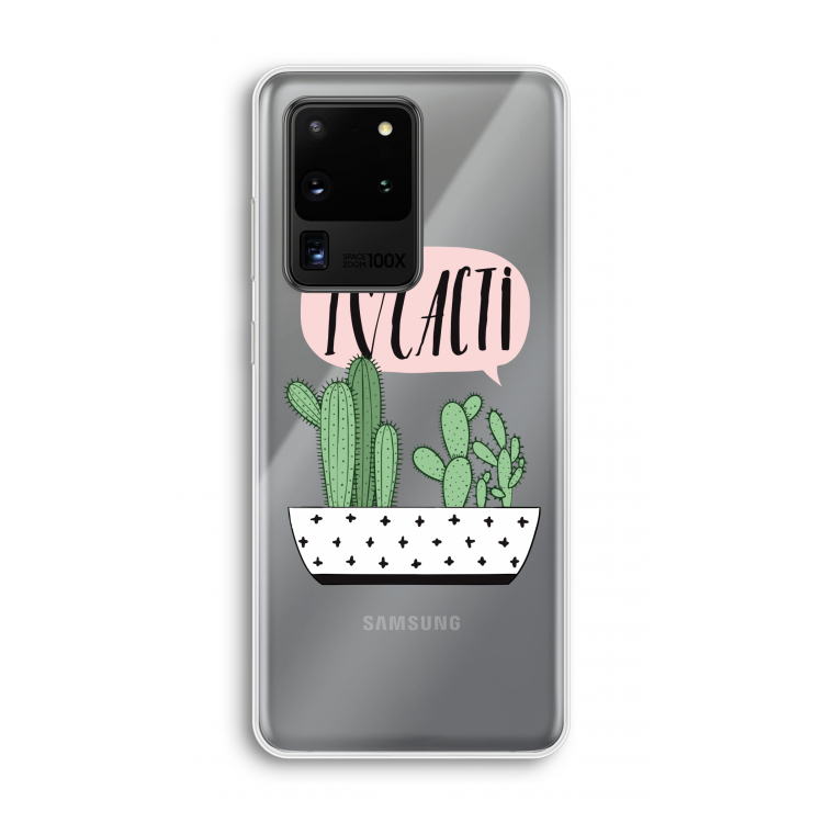 I love cacti: Samsung Galaxy S20 Ultra Transparant Hoesje
