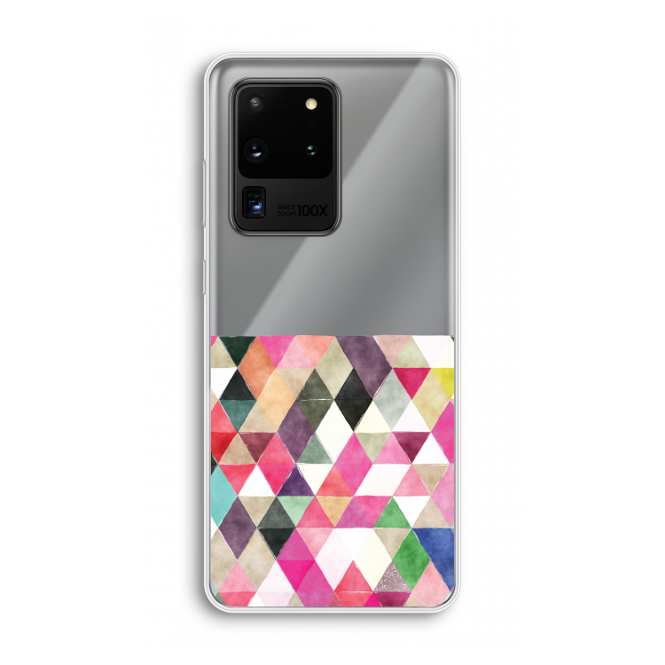 Gekleurde driehoekjes: Samsung Galaxy S20 Ultra Transparant Hoesje