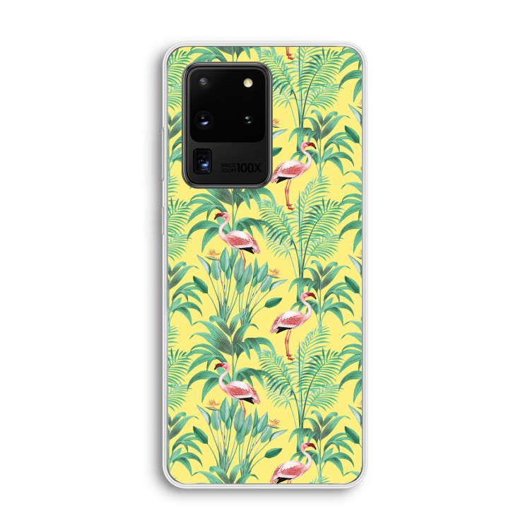 Flamingo party: Samsung Galaxy S20 Ultra Transparant Hoesje
