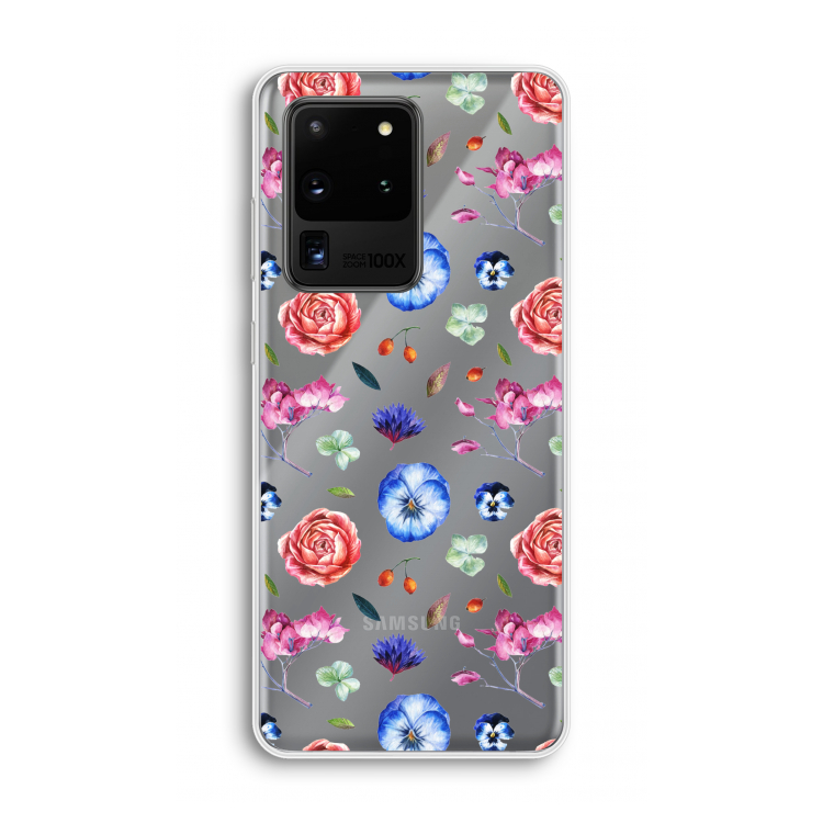 Bloemetjes: Samsung Galaxy S20 Ultra Transparant Hoesje