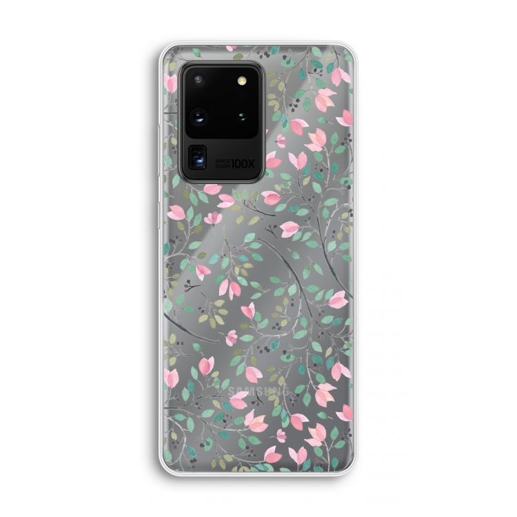 Sierlijke bloemen: Samsung Galaxy S20 Ultra Transparant Hoesje