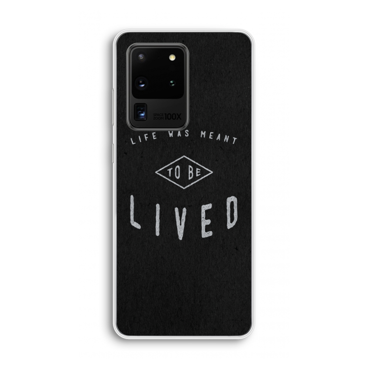 To be lived: Samsung Galaxy S20 Ultra Transparant Hoesje
