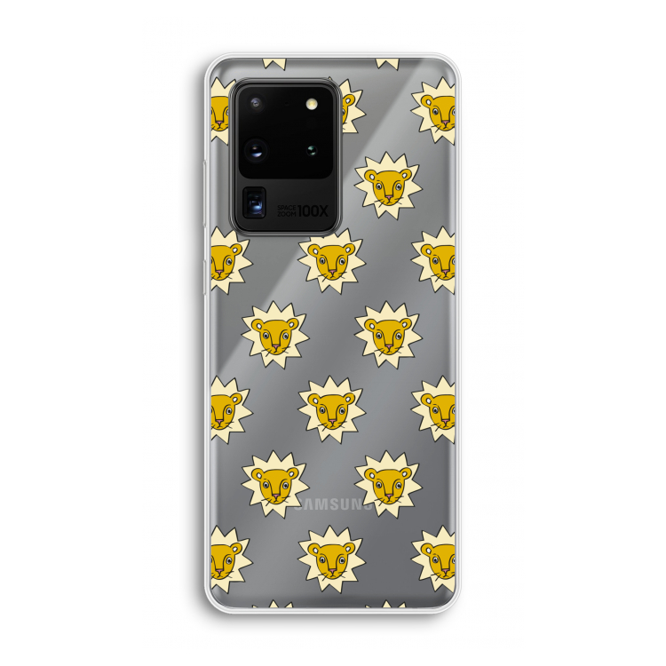 Leeuwenkoppen: Samsung Galaxy S20 Ultra Transparant Hoesje