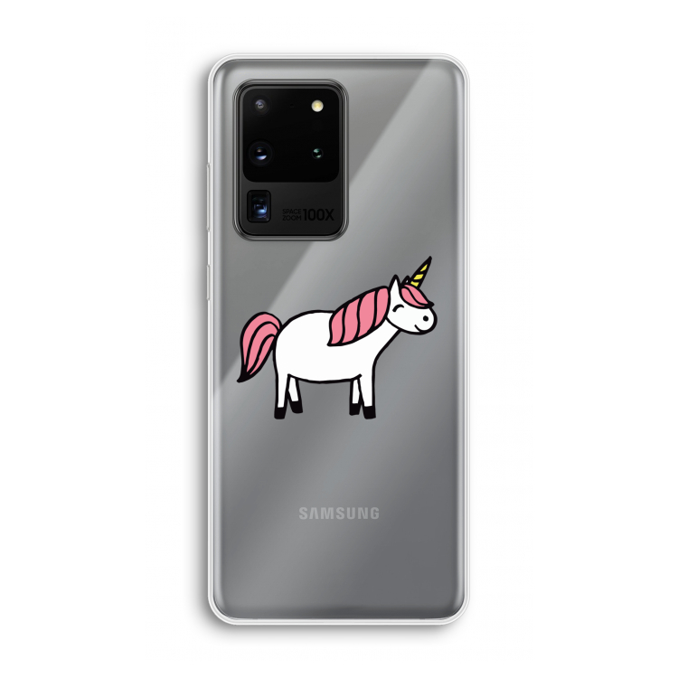 Eenhoorn: Samsung Galaxy S20 Ultra Transparant Hoesje