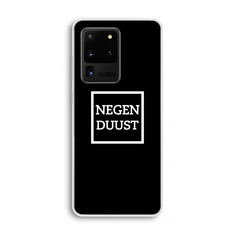 Negenduust black: Samsung Galaxy S20 Ultra Transparant Hoesje