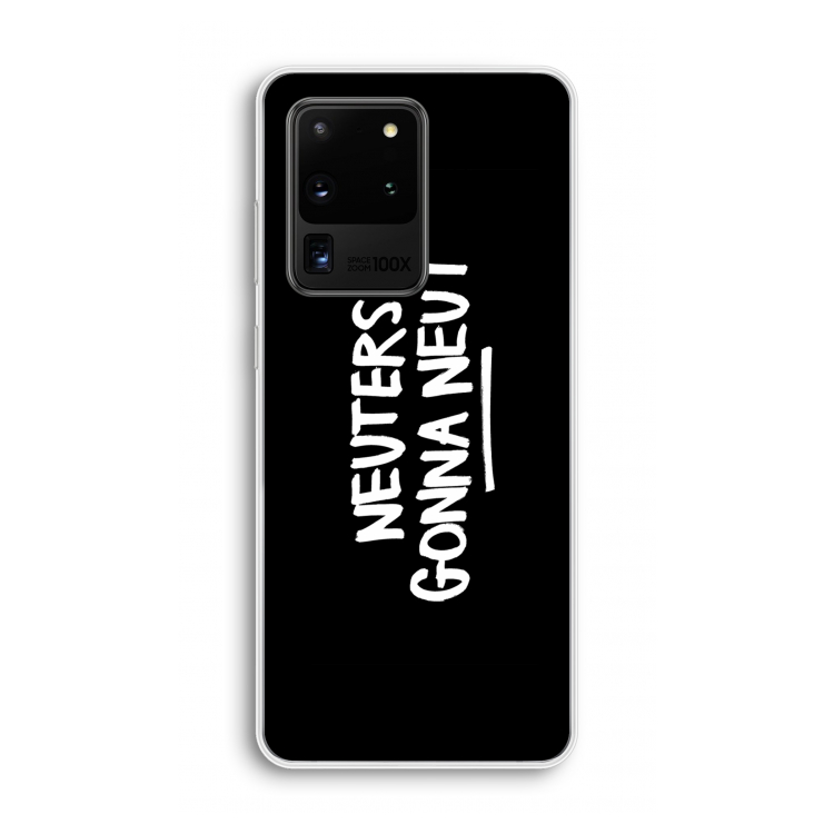 Neuters (zwart): Samsung Galaxy S20 Ultra Transparant Hoesje