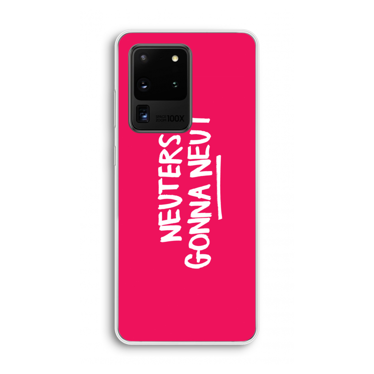 Neuters (roze): Samsung Galaxy S20 Ultra Transparant Hoesje