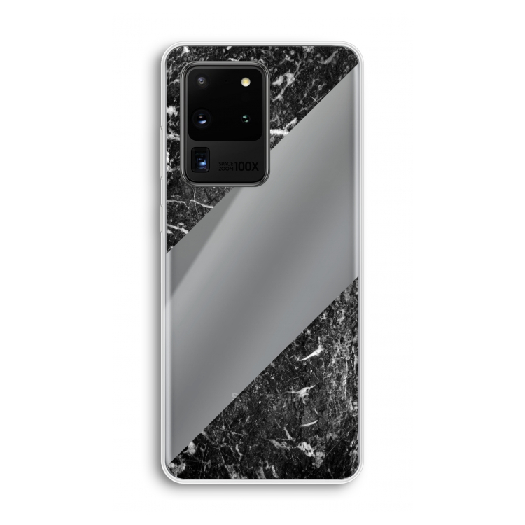 Zwart marmer: Samsung Galaxy S20 Ultra Transparant Hoesje