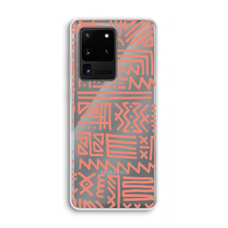 Marrakech Pink: Samsung Galaxy S20 Ultra Transparant Hoesje