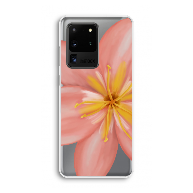 Pink Ellila Flower: Samsung Galaxy S20 Ultra Transparant Hoesje