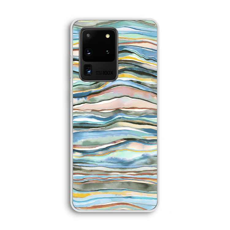 Watercolor Agate: Samsung Galaxy S20 Ultra Transparant Hoesje