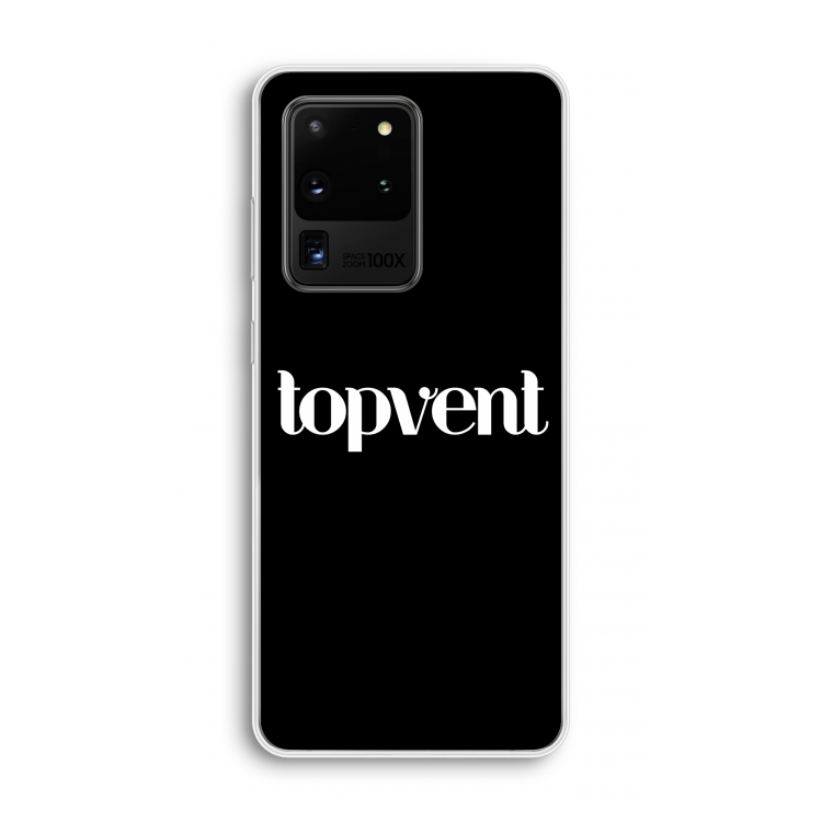 Topvent Zwart: Samsung Galaxy S20 Ultra Transparant Hoesje