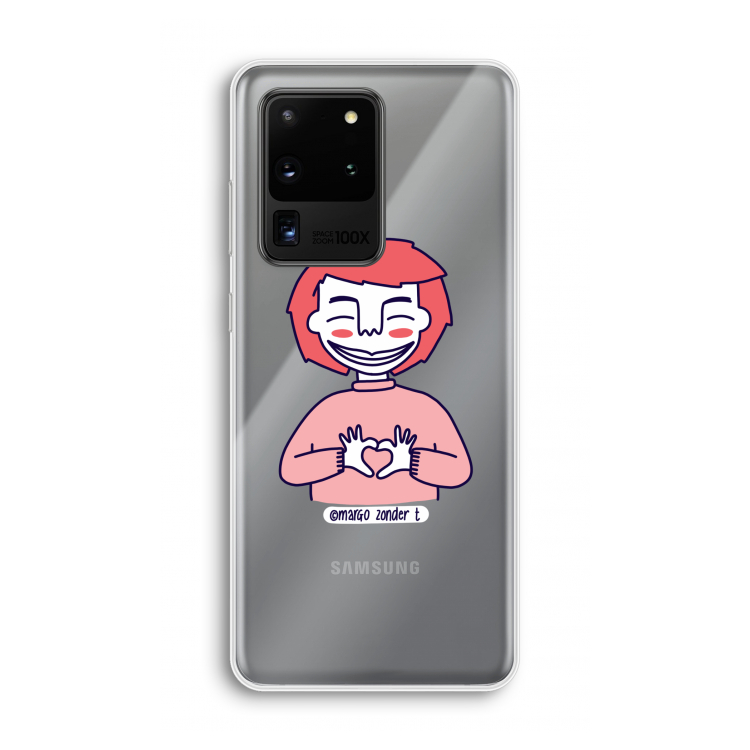 Hartje: Samsung Galaxy S20 Ultra Transparant Hoesje