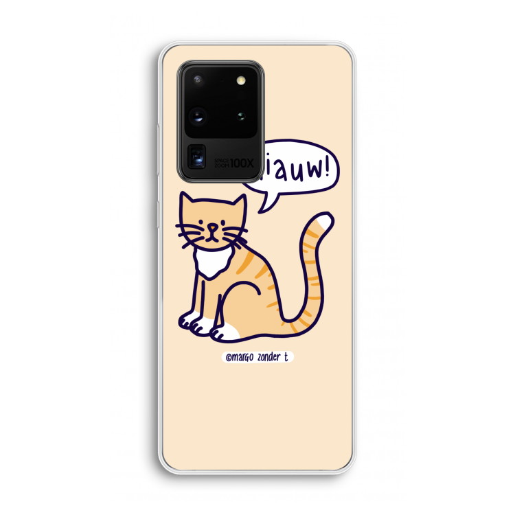 Miauw: Samsung Galaxy S20 Ultra Transparant Hoesje