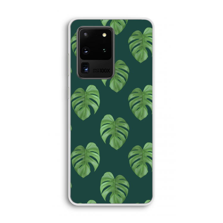 Monstera leaves: Samsung Galaxy S20 Ultra Transparant Hoesje