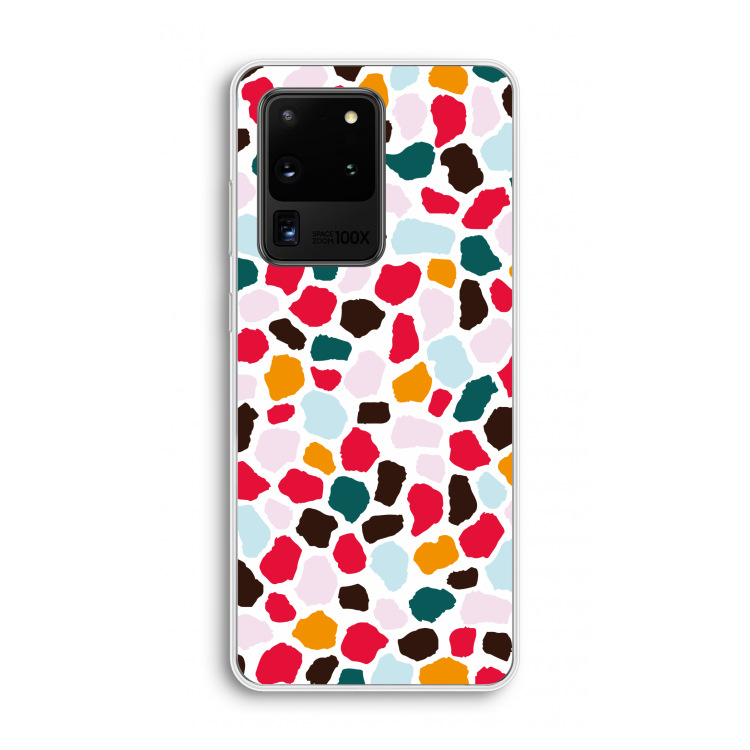 Colored Giraffe: Samsung Galaxy S20 Ultra Transparant Hoesje