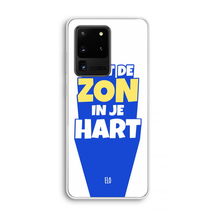 Laat de zon in je hart: Samsung Galaxy S20 Ultra Transparant Hoesje