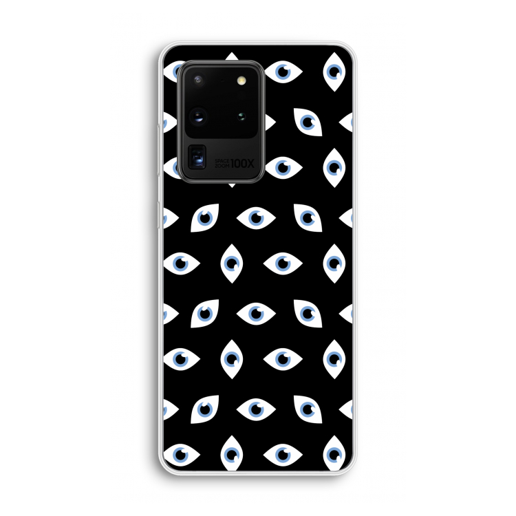 Eyes pattern: Samsung Galaxy S20 Ultra Transparant Hoesje