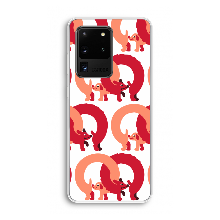 Dogs: Samsung Galaxy S20 Ultra Transparant Hoesje