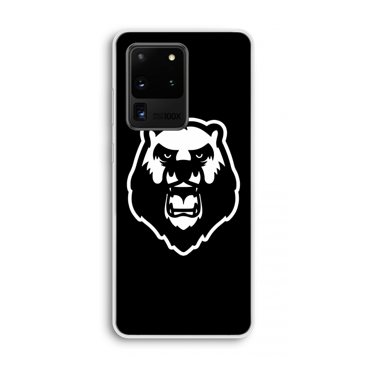 Angry Bear (black): Samsung Galaxy S20 Ultra Transparant Hoesje