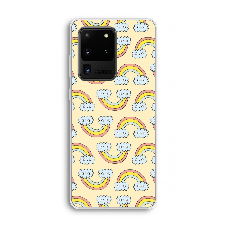 Regenboog: Samsung Galaxy S20 Ultra Transparant Hoesje