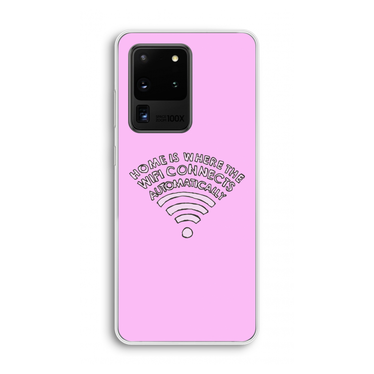 Home Is Where The Wifi Is: Samsung Galaxy S20 Ultra Transparant Hoesje